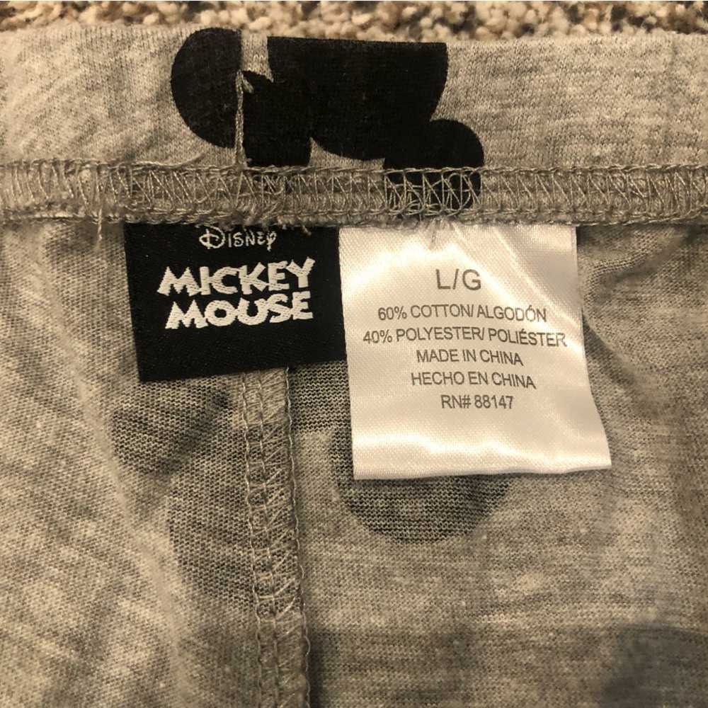 Gray and Black Mickey Mouse Head Pajama Pants - Picture 4 of 8